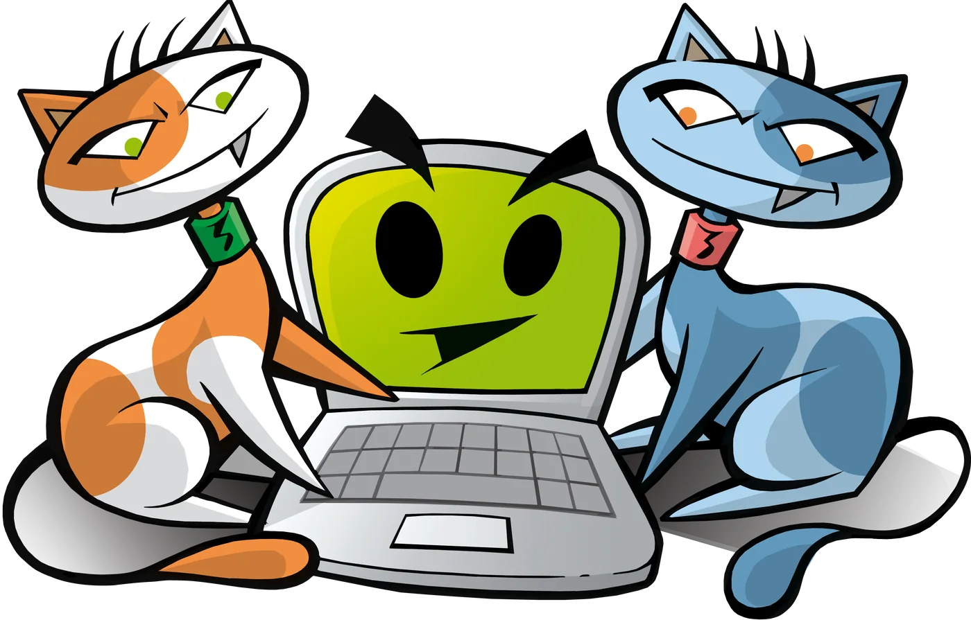 O Agustí e os dois gatos da Codelearn