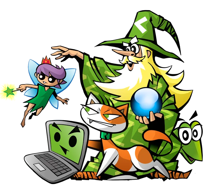 O feiticeiro, a fada, o Agustí e o gato da Codelearn